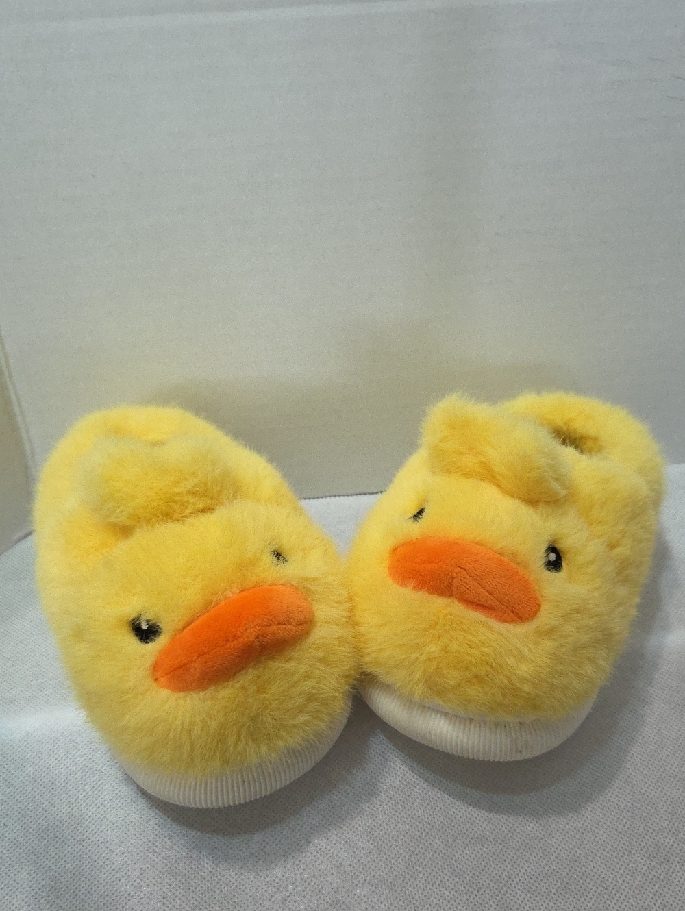 Soft Furry Toddler Duck Slippers